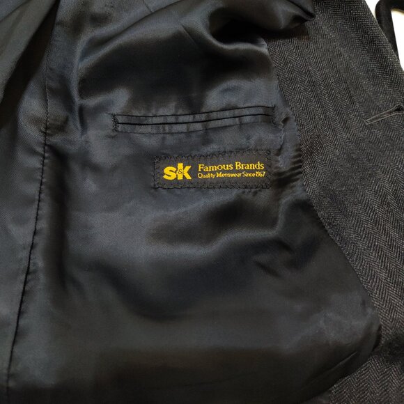 Fenzia 100% Wool Sport Coat Blazer 42 Short S & K Famous Brands Made In Israel - Picture 6 of 8